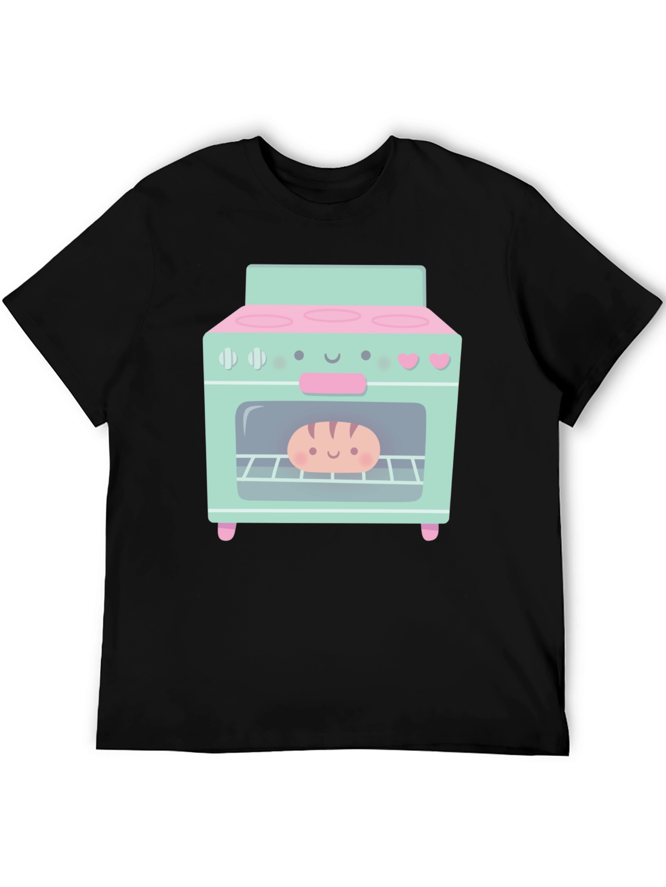 Cute Cartoon Oven Graphic T-Shirt