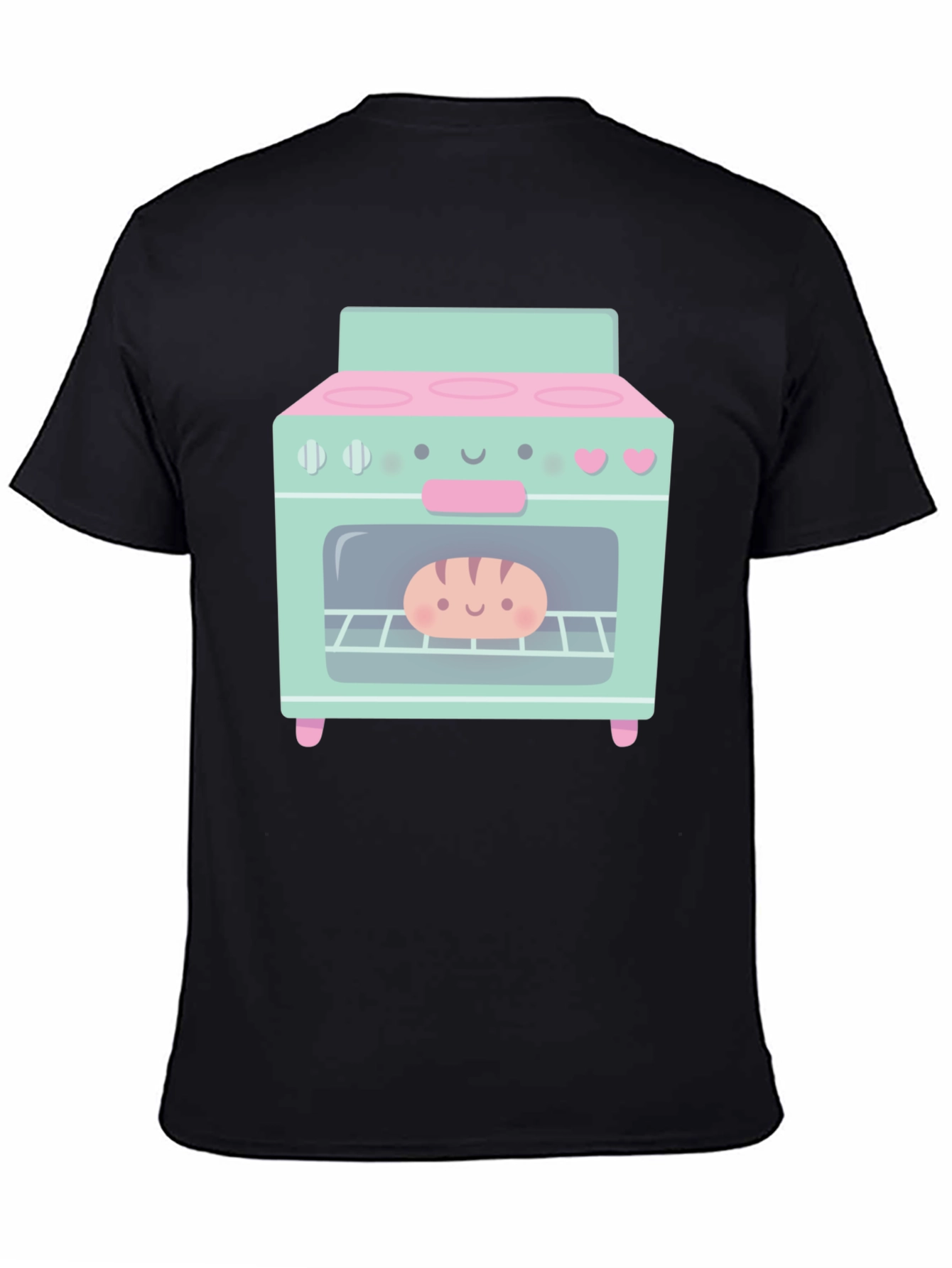 Cute Cartoon Oven Graphic T-Shirt