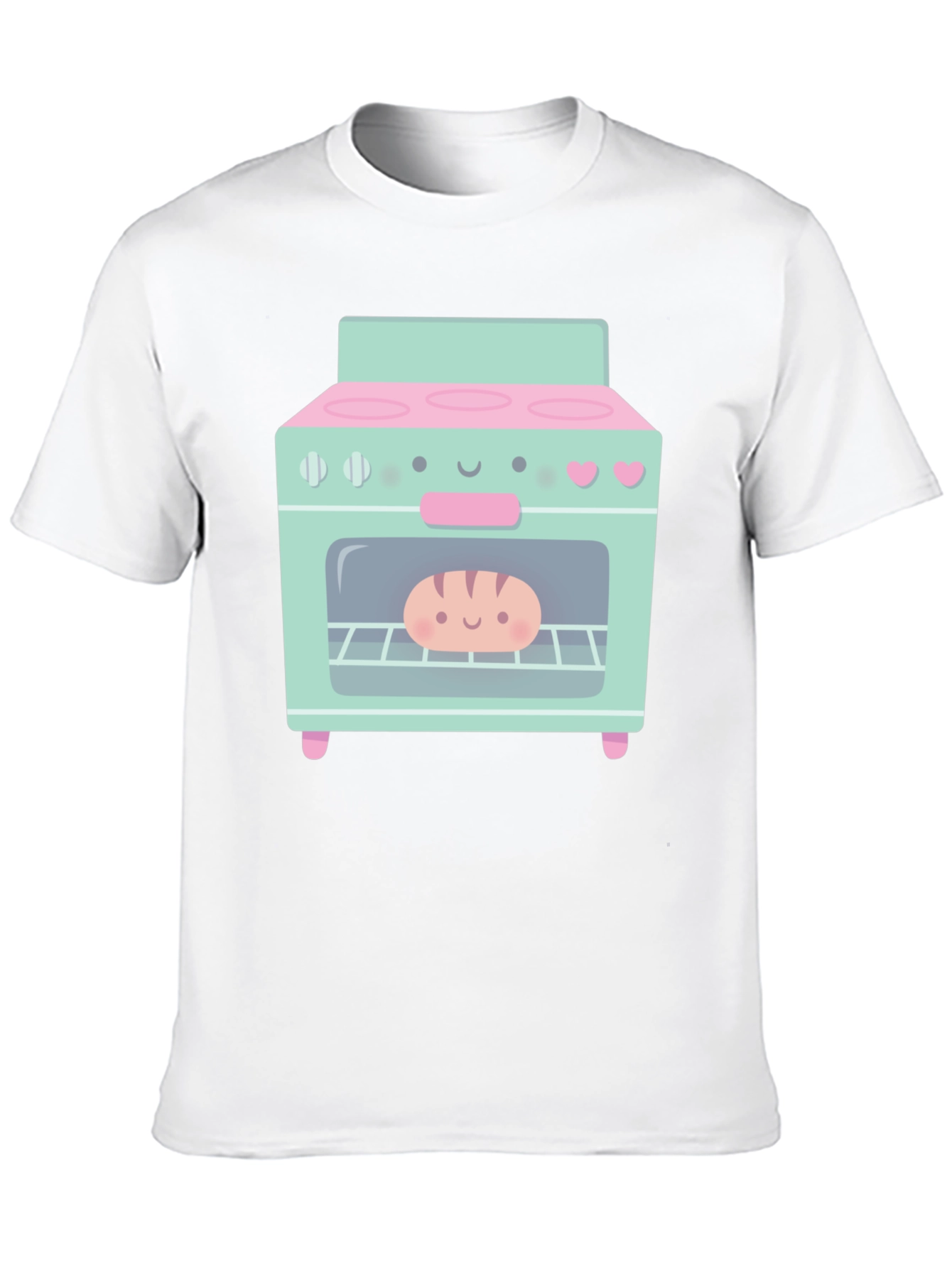 Cute Cartoon Oven Graphic T-Shirt