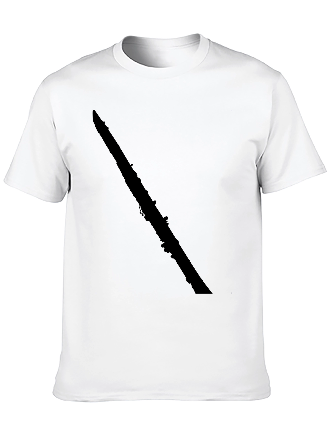 Black Clarinet Graphic Tee - Musician Style