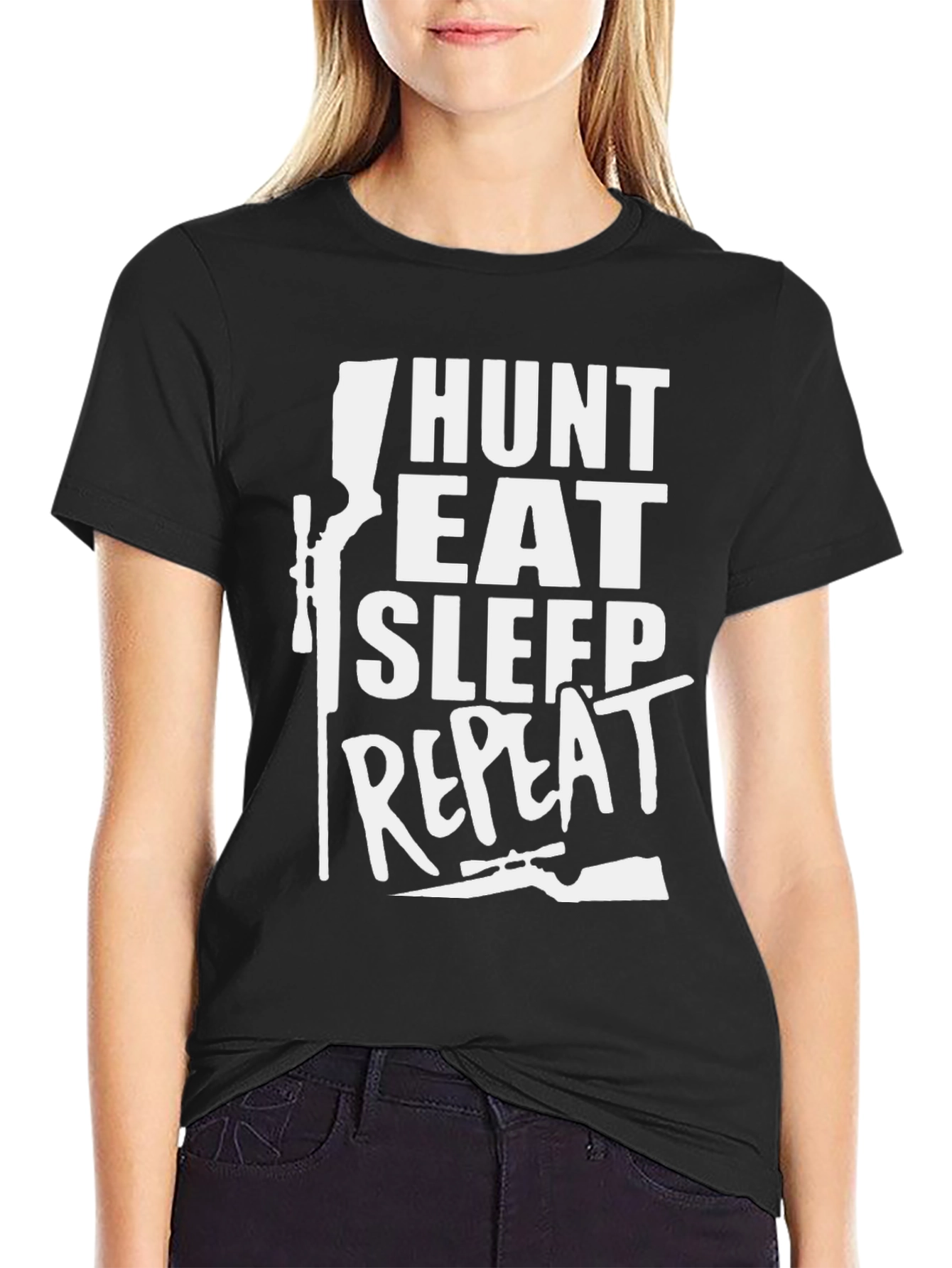 Hunt Eat Sleep Repeat Graphic Tee