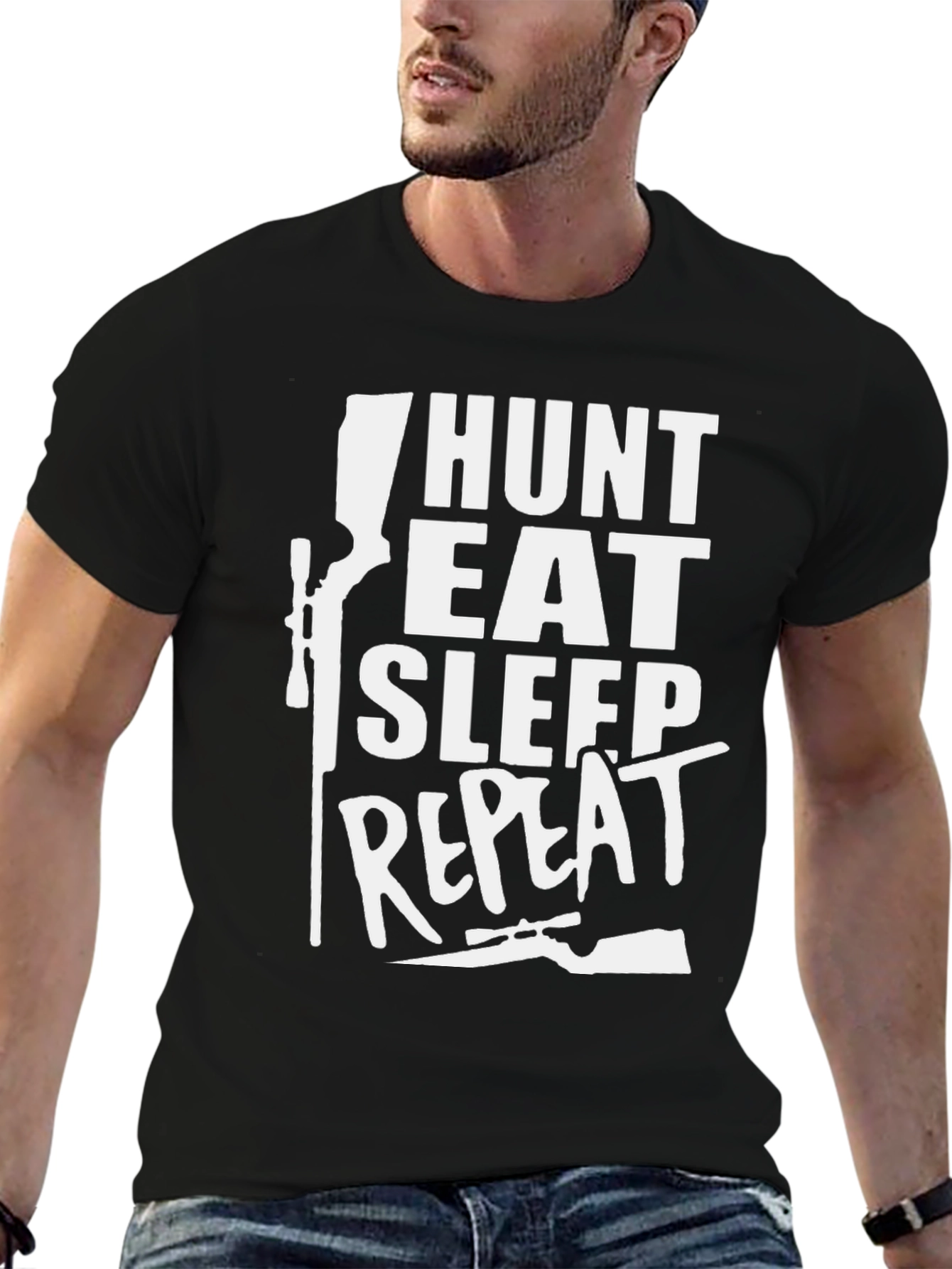 Hunt Eat Sleep Repeat Graphic Tee