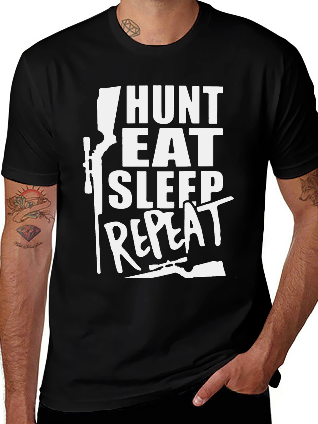 Hunt Eat Sleep Repeat Graphic Tee
