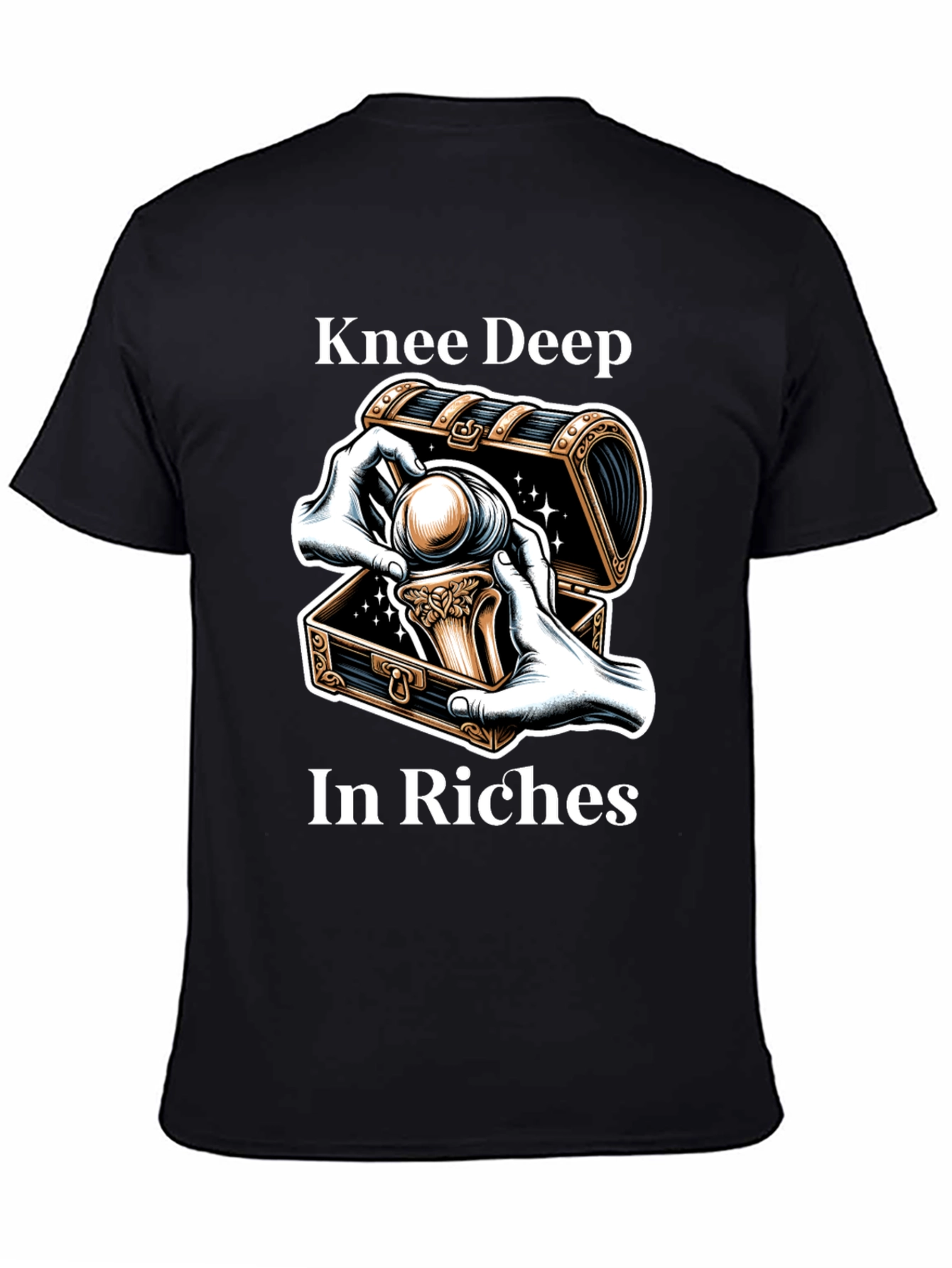 Knee Deep in Riches Black Graphic Tee