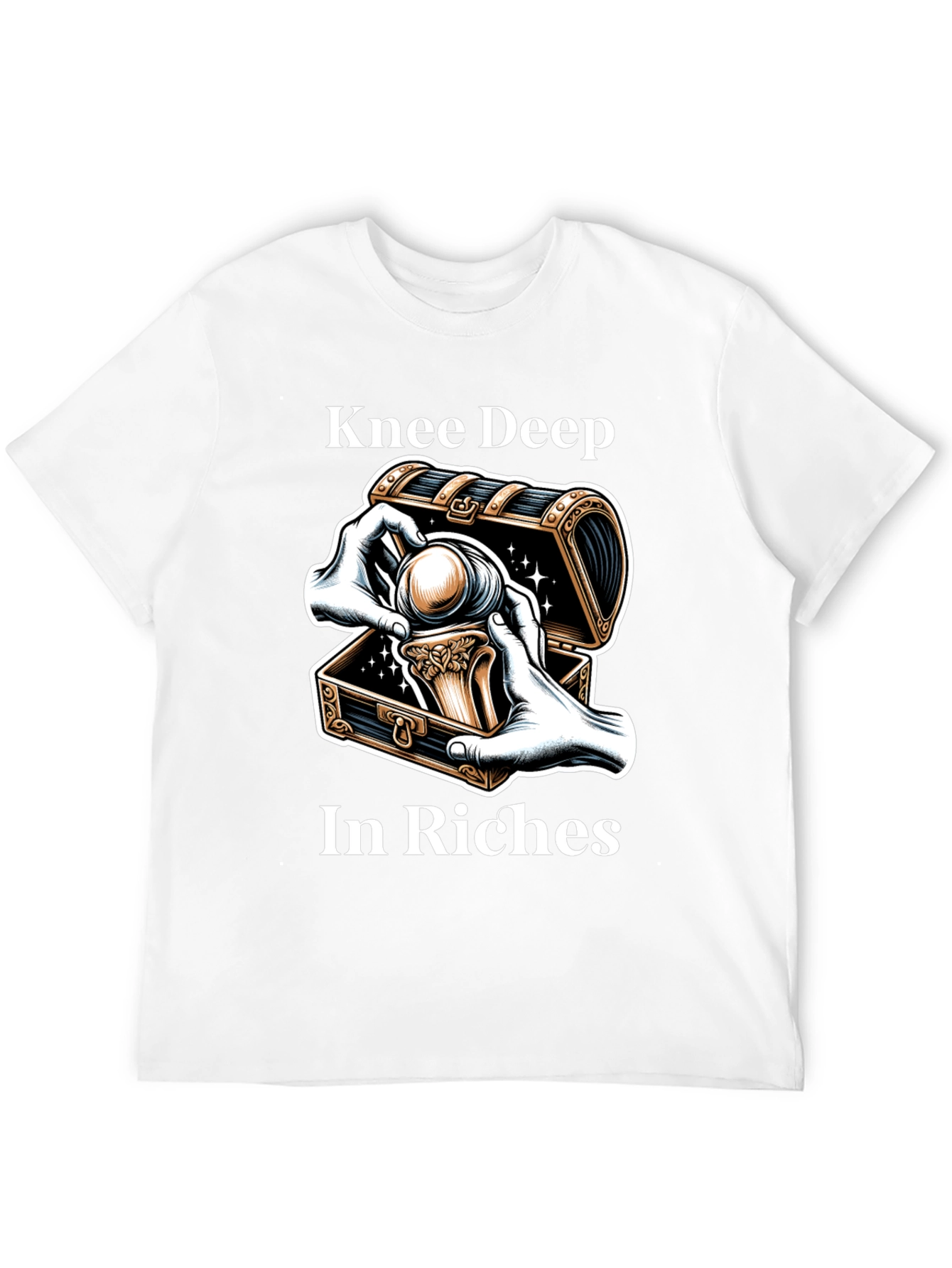 Knee Deep in Riches Black Graphic Tee