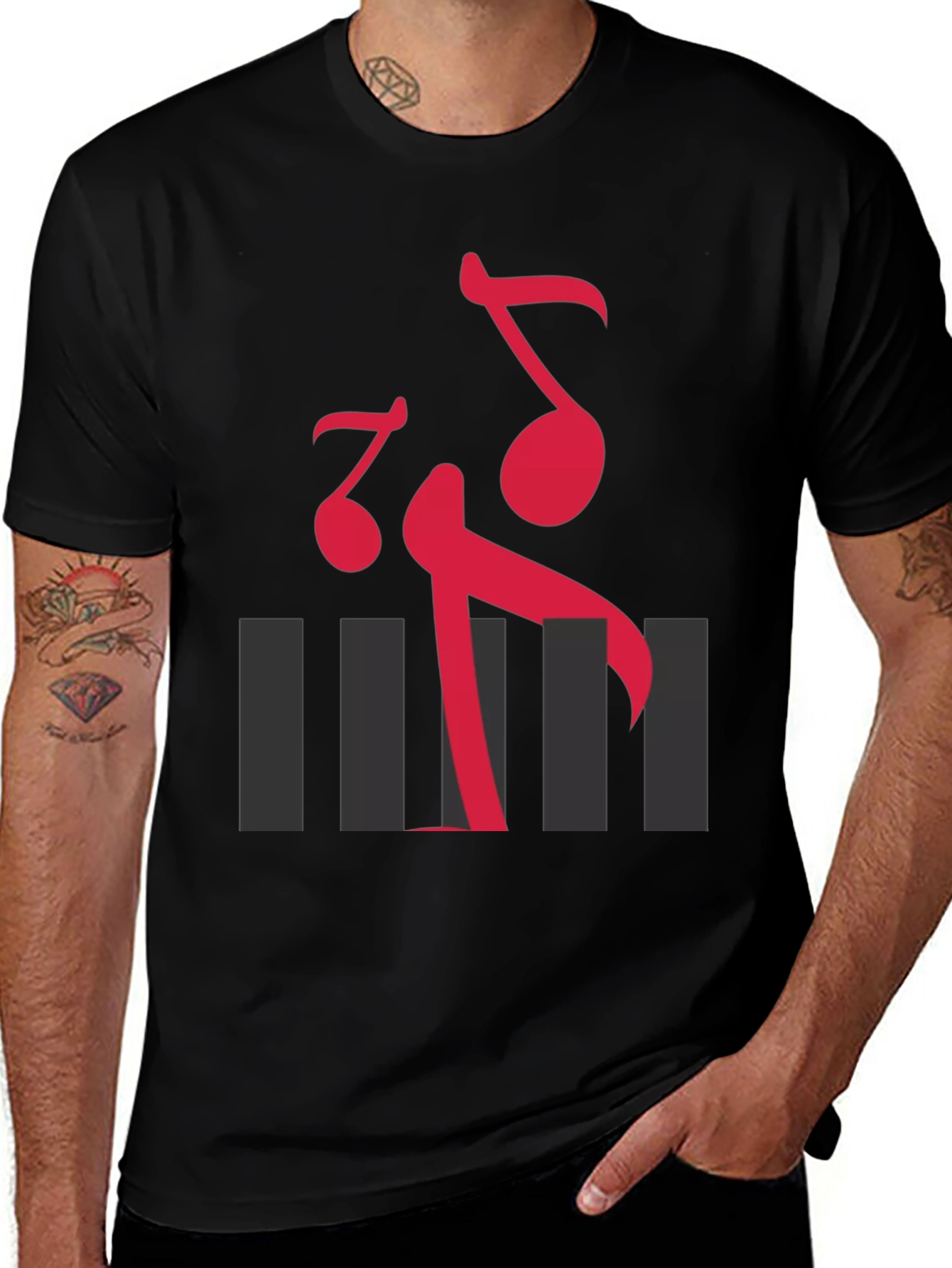 Musical Note Graphic T-Shirt