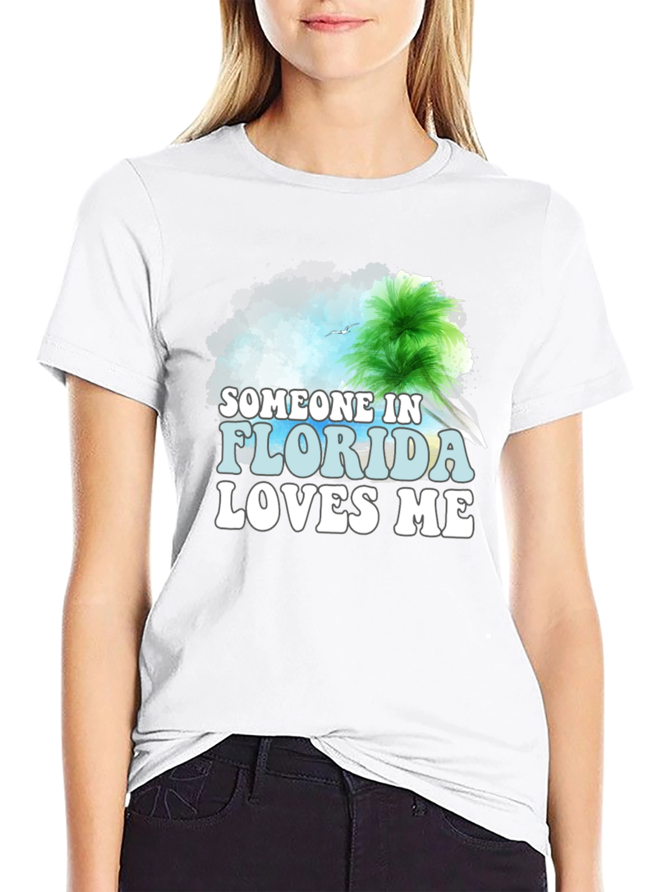 Someone in Florida Loves Me Black T-Shirt