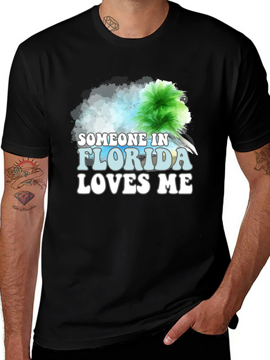 Someone in Florida Loves Me Black T-Shirt
