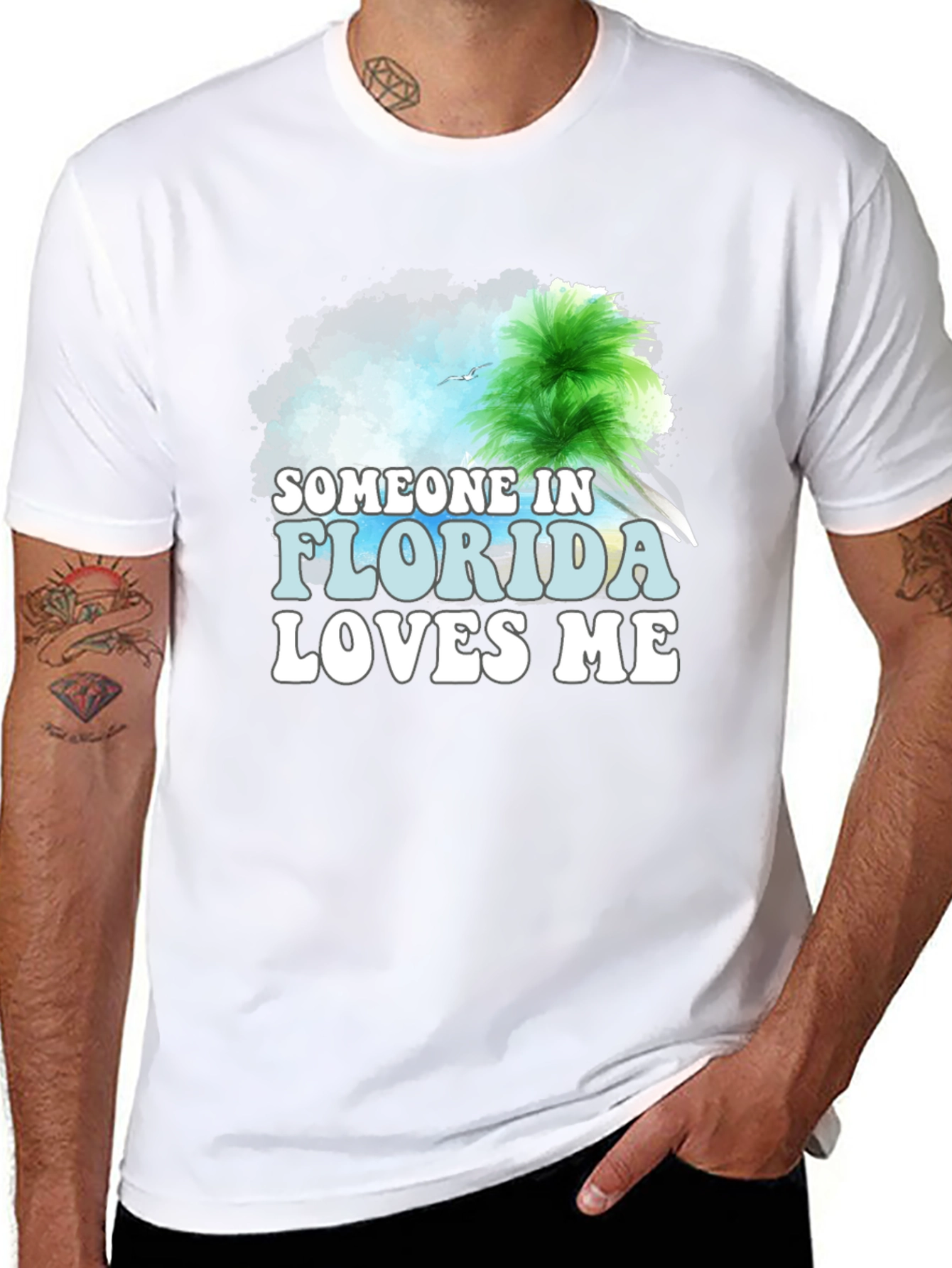 Someone in Florida Loves Me Black T-Shirt