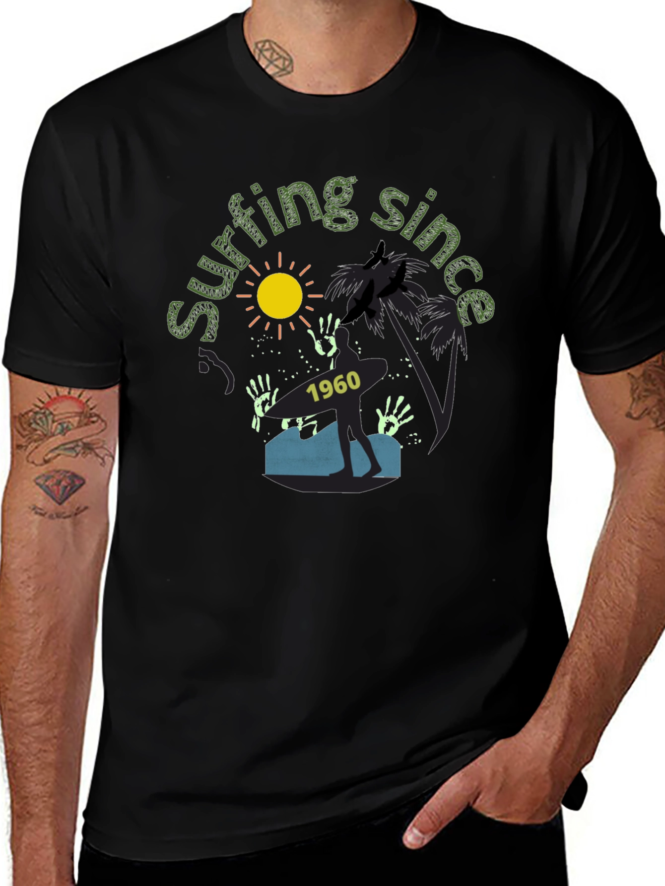 Surfing Since 1960 Graphic Tee - Tropical Vibe