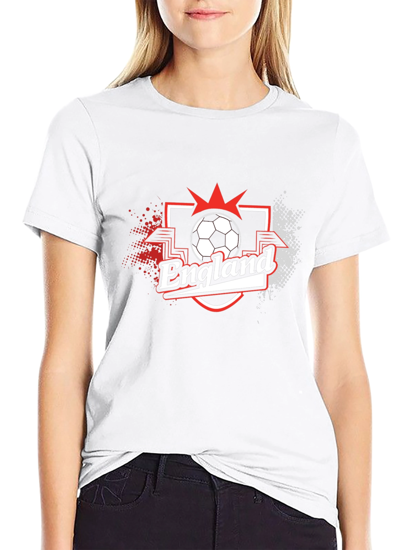 England Soccer Graphic T-Shirt - Black