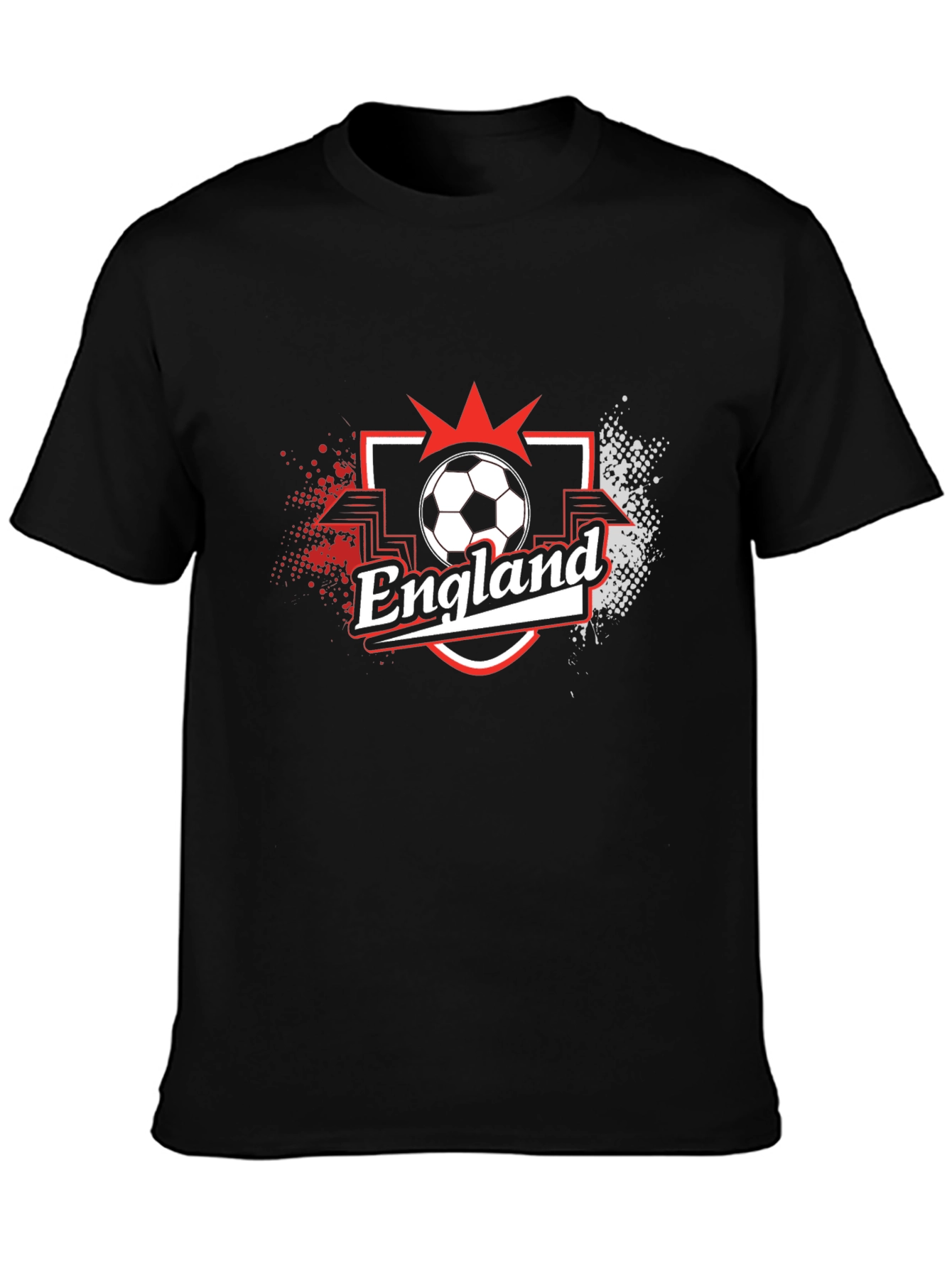 England Soccer Graphic T-Shirt - Black
