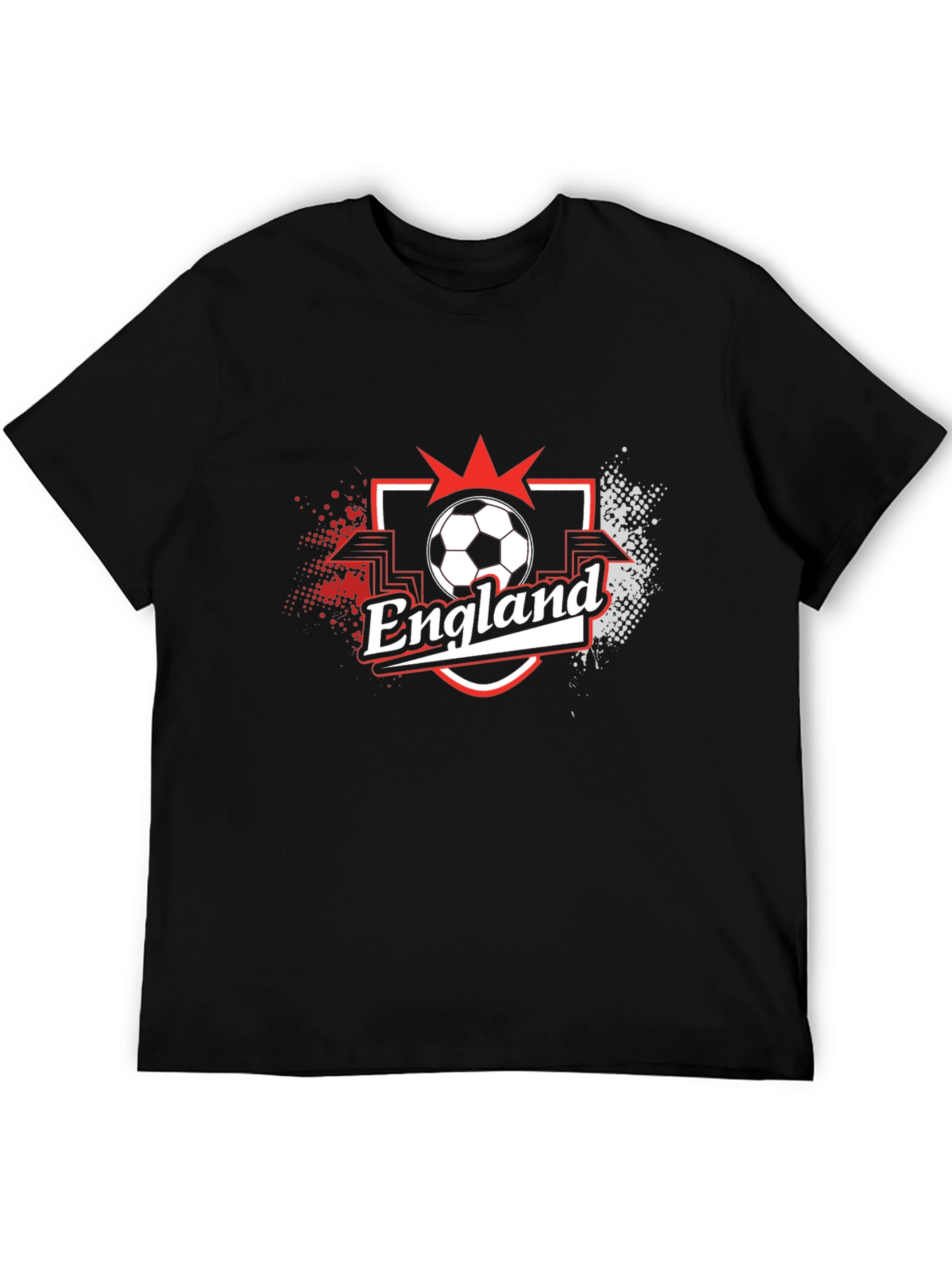 England Soccer Graphic T-Shirt - Black