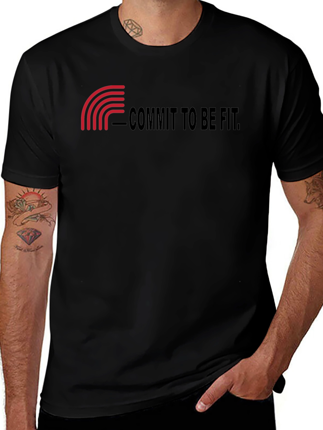 Commit to Be Fit Black T-Shirt