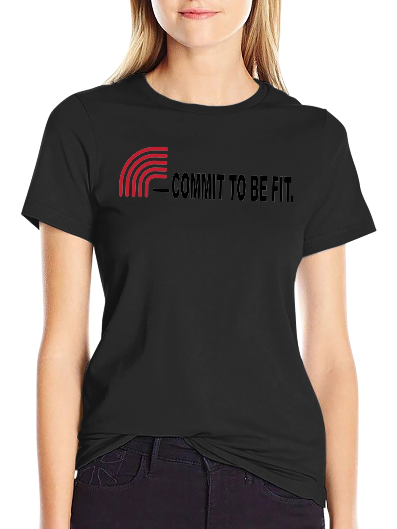 Commit to Be Fit Black T-Shirt