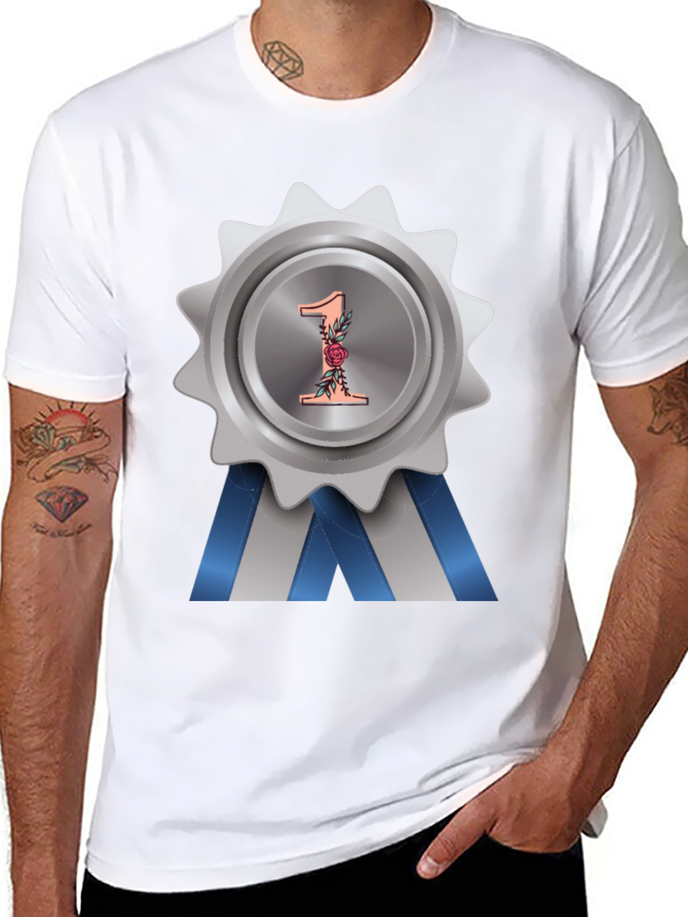 Number One Award Badge T-Shirt