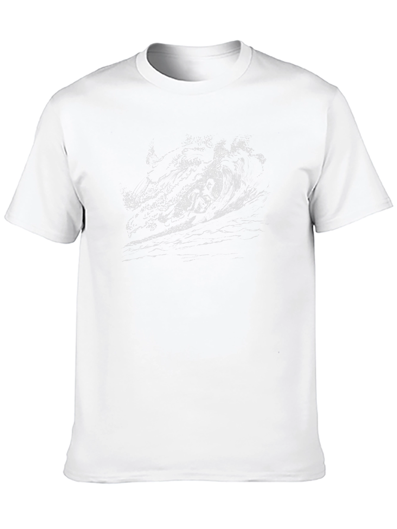 Surfer Wave Graphic Black T-Shirt