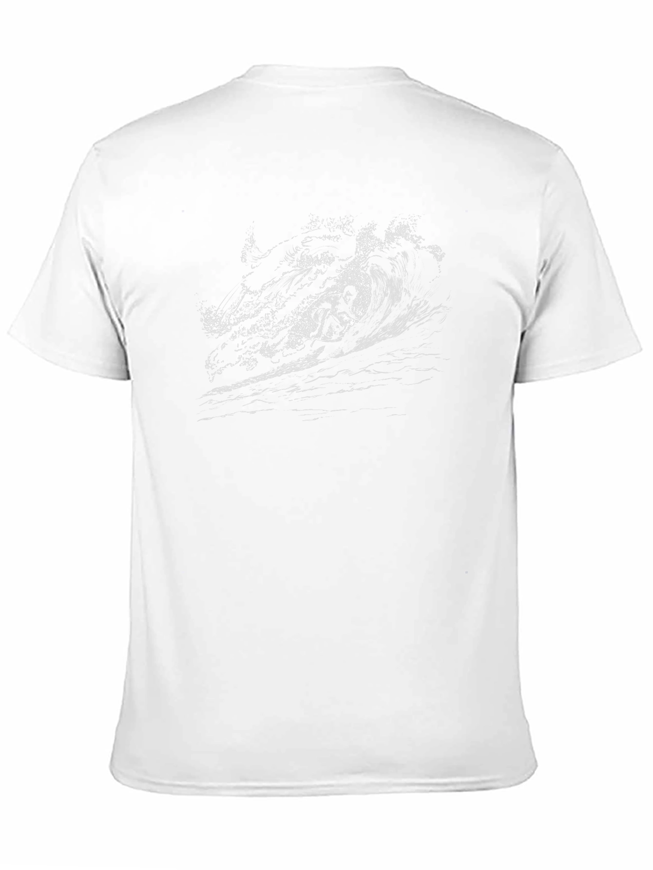 Surfer Wave Graphic Black T-Shirt