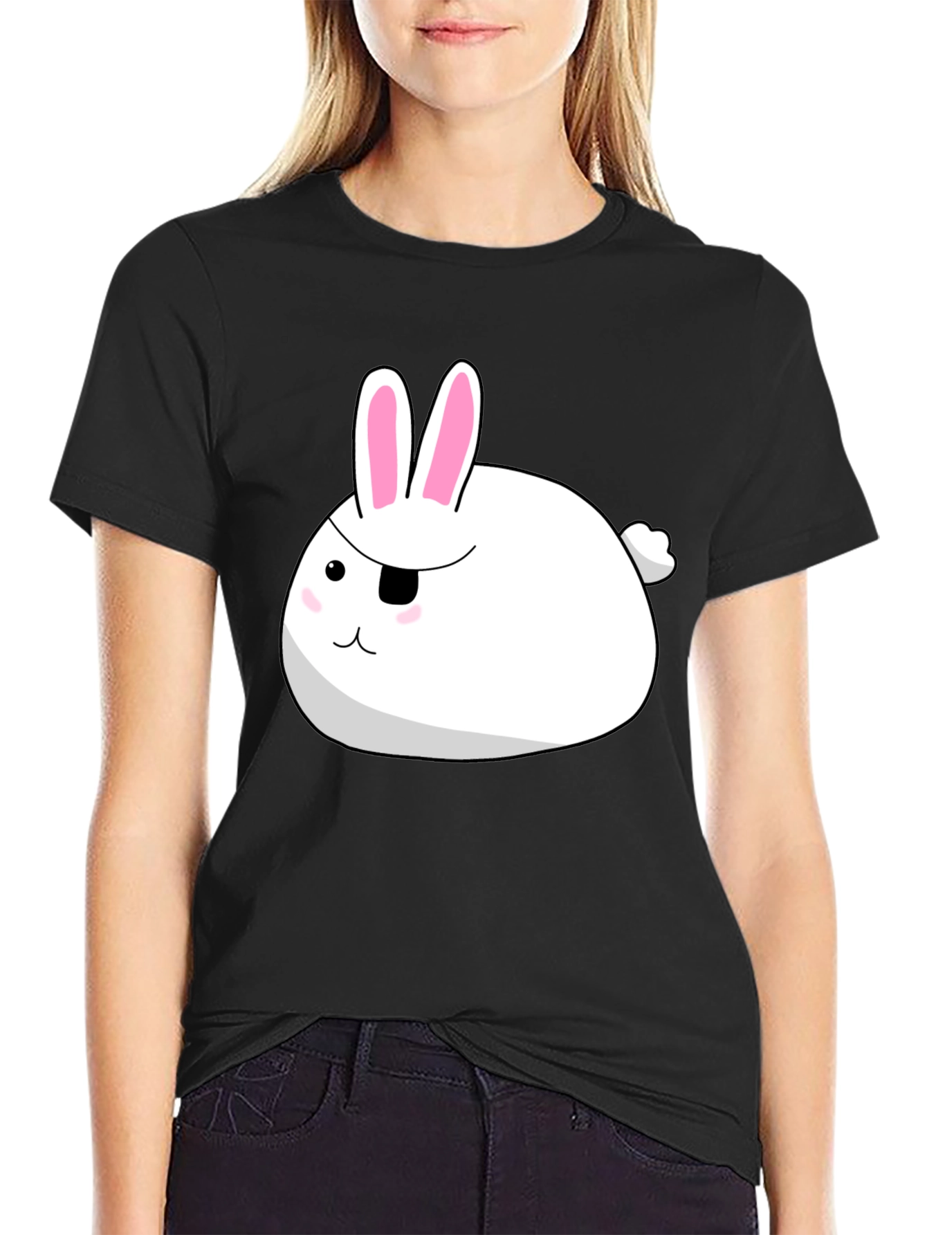 Funny Rabbit T-Shirt - One Eyed Bunny Tee