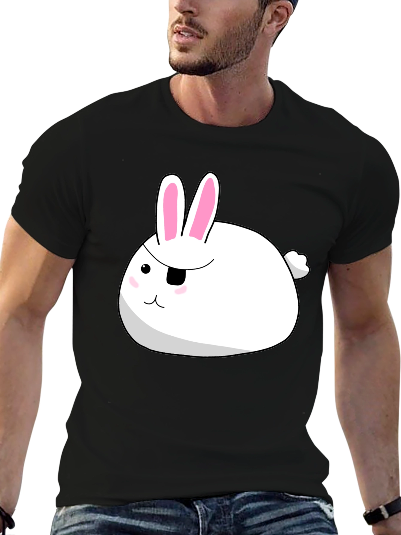 Funny Rabbit T-Shirt - One Eyed Bunny Tee