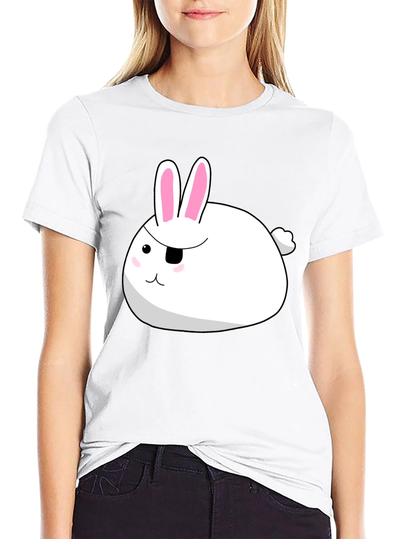 Funny Rabbit T-Shirt - One Eyed Bunny Tee