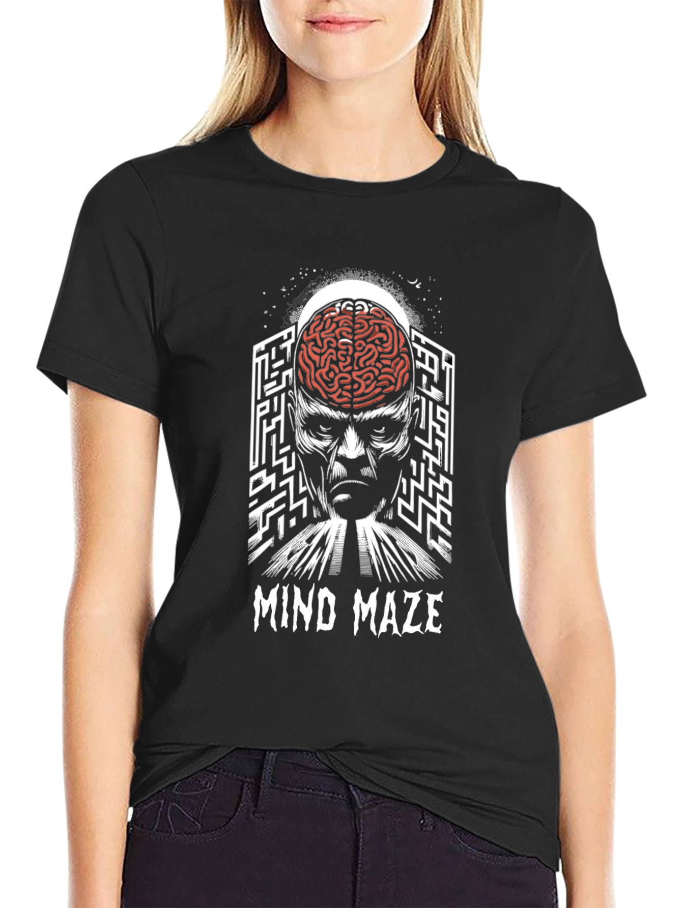 Mind Maze Graphic T-Shirt - Brain Teaser Tee