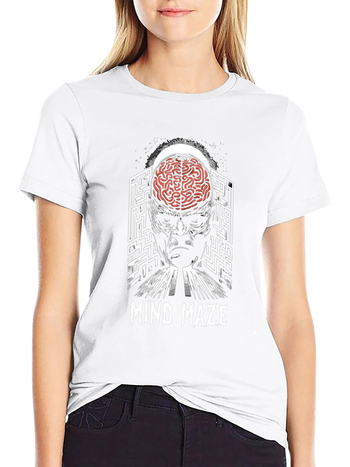 Mind Maze Graphic T-Shirt - Brain Teaser Tee