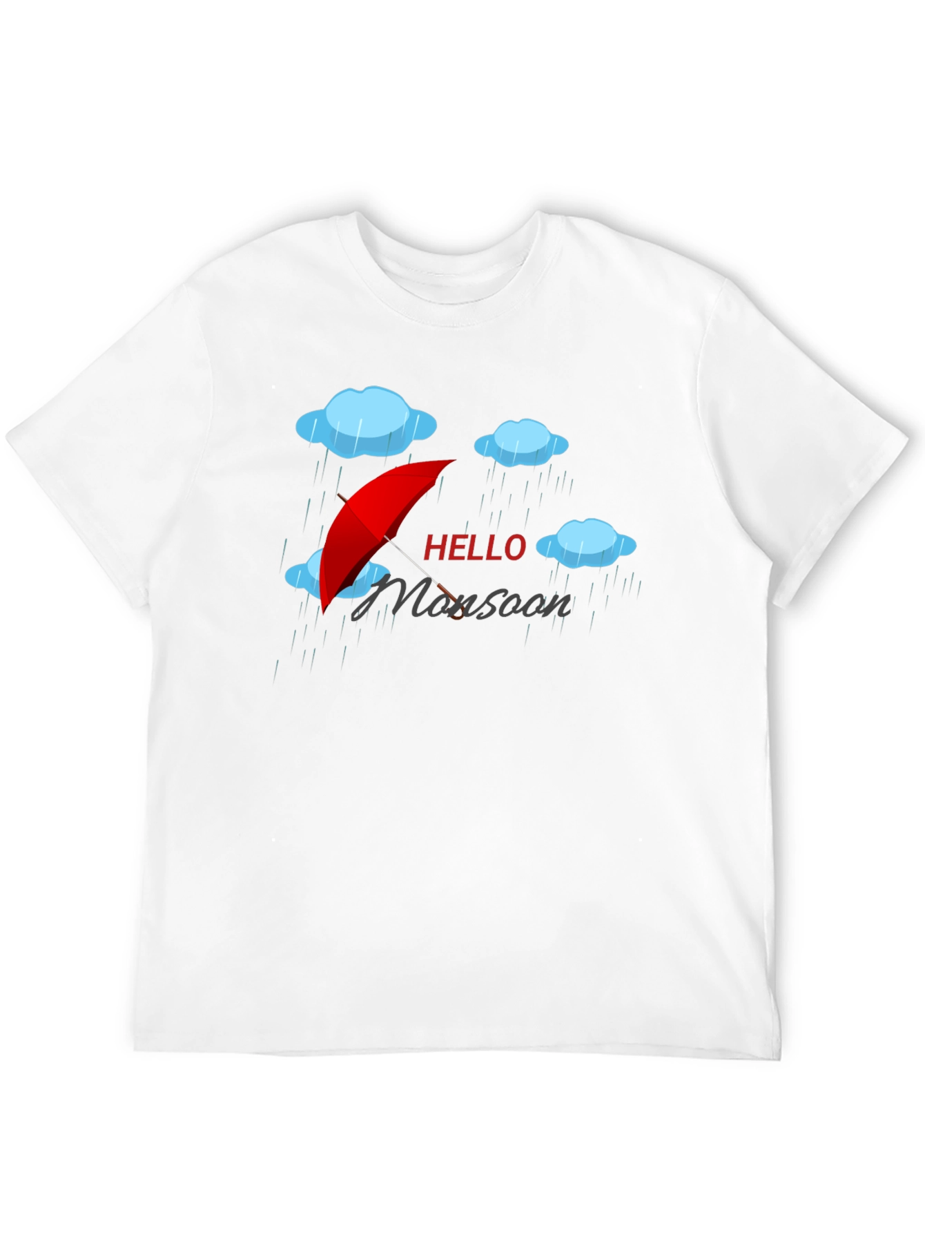 Hello Monsoon Black Graphic T-Shirt