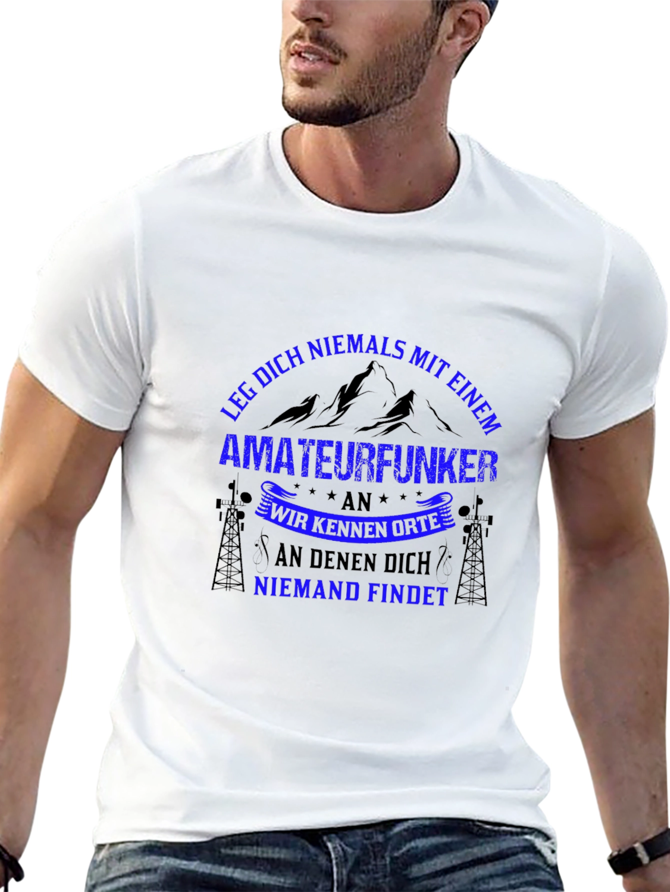 Amateurfunker T-Shirt: Leg Dich Niemals