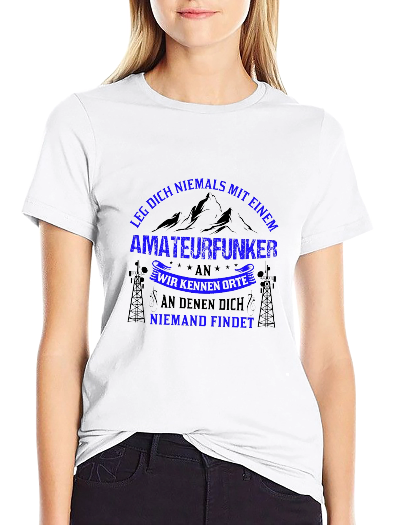 Amateurfunker T-Shirt: Leg Dich Niemals