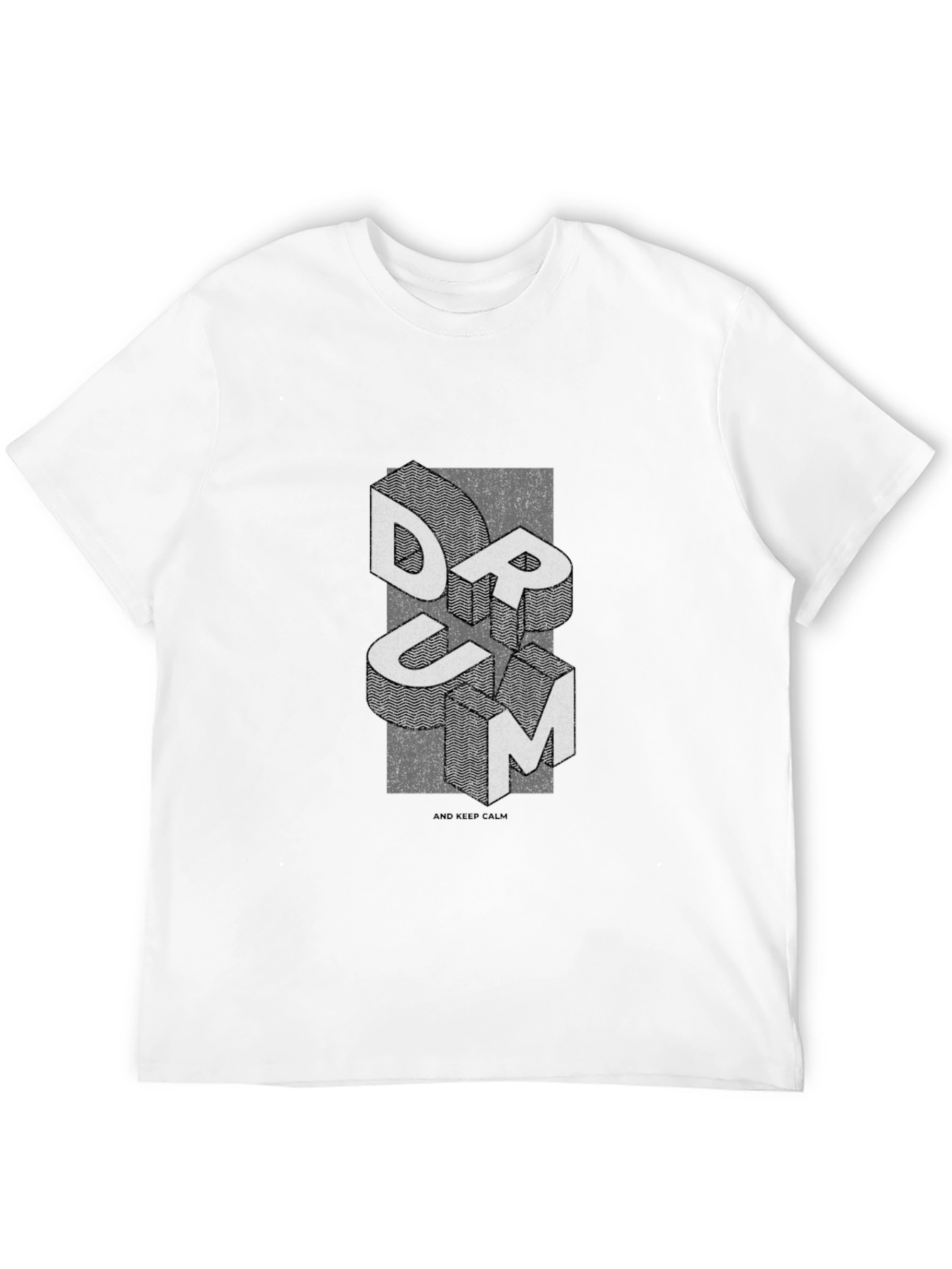 Abstract DRUM Graphic Tee - Mens Black T-Shirt