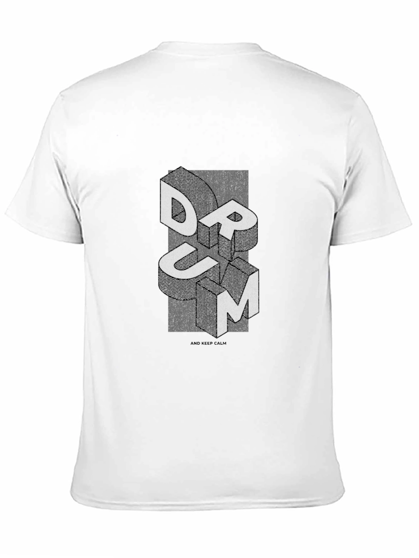 Abstract DRUM Graphic Tee - Mens Black T-Shirt