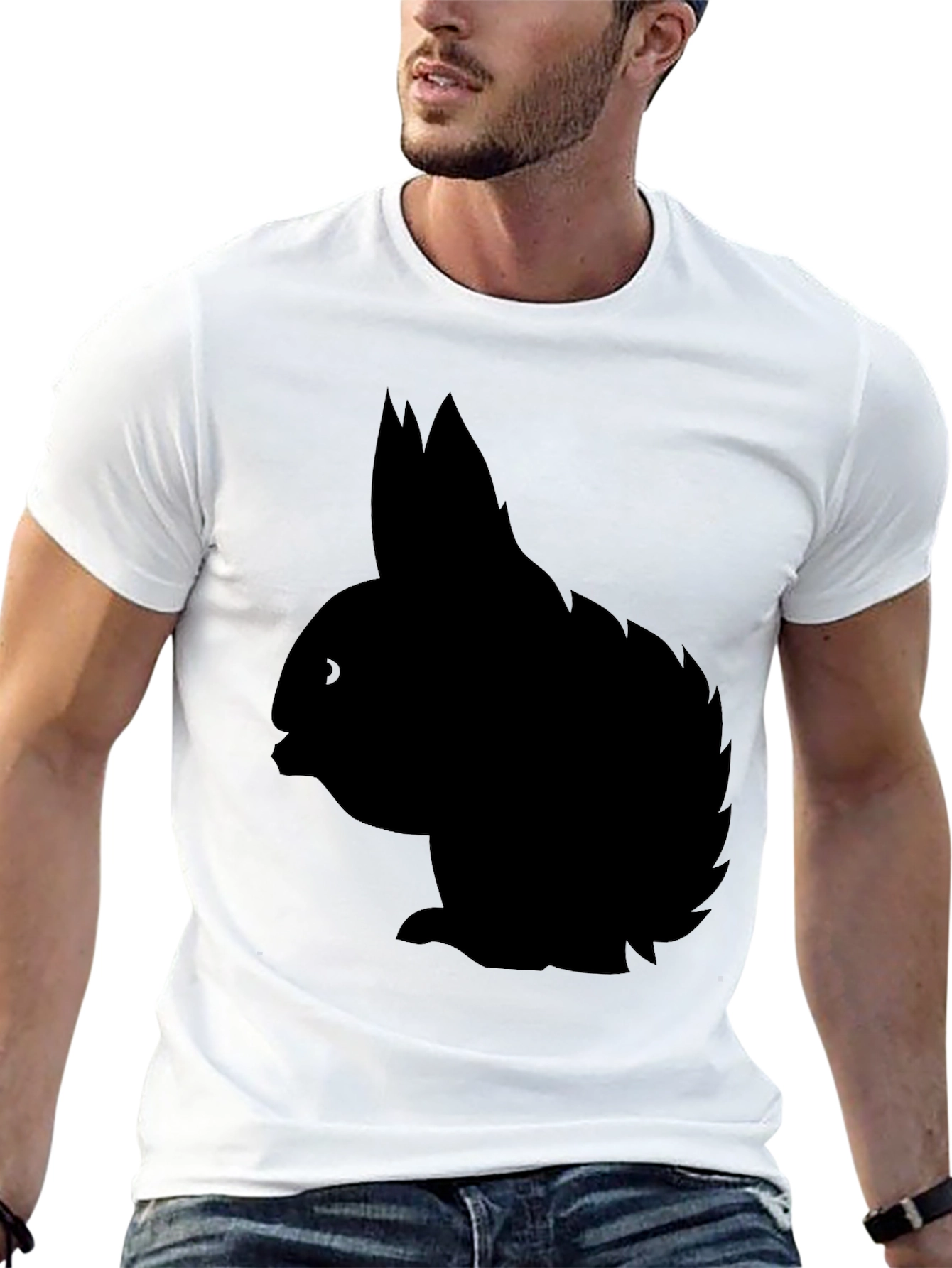Black Rabbit Silhouette Graphic Tee - Unisex