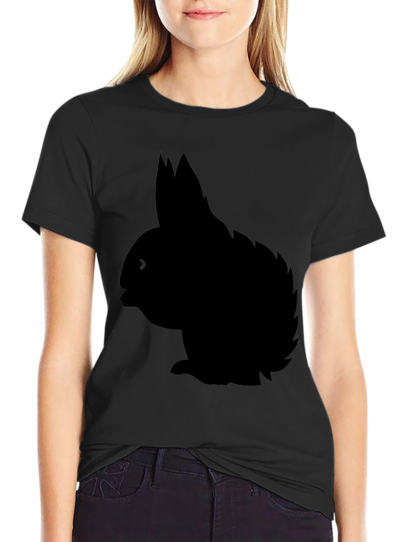 Black Rabbit Silhouette Graphic Tee - Unisex