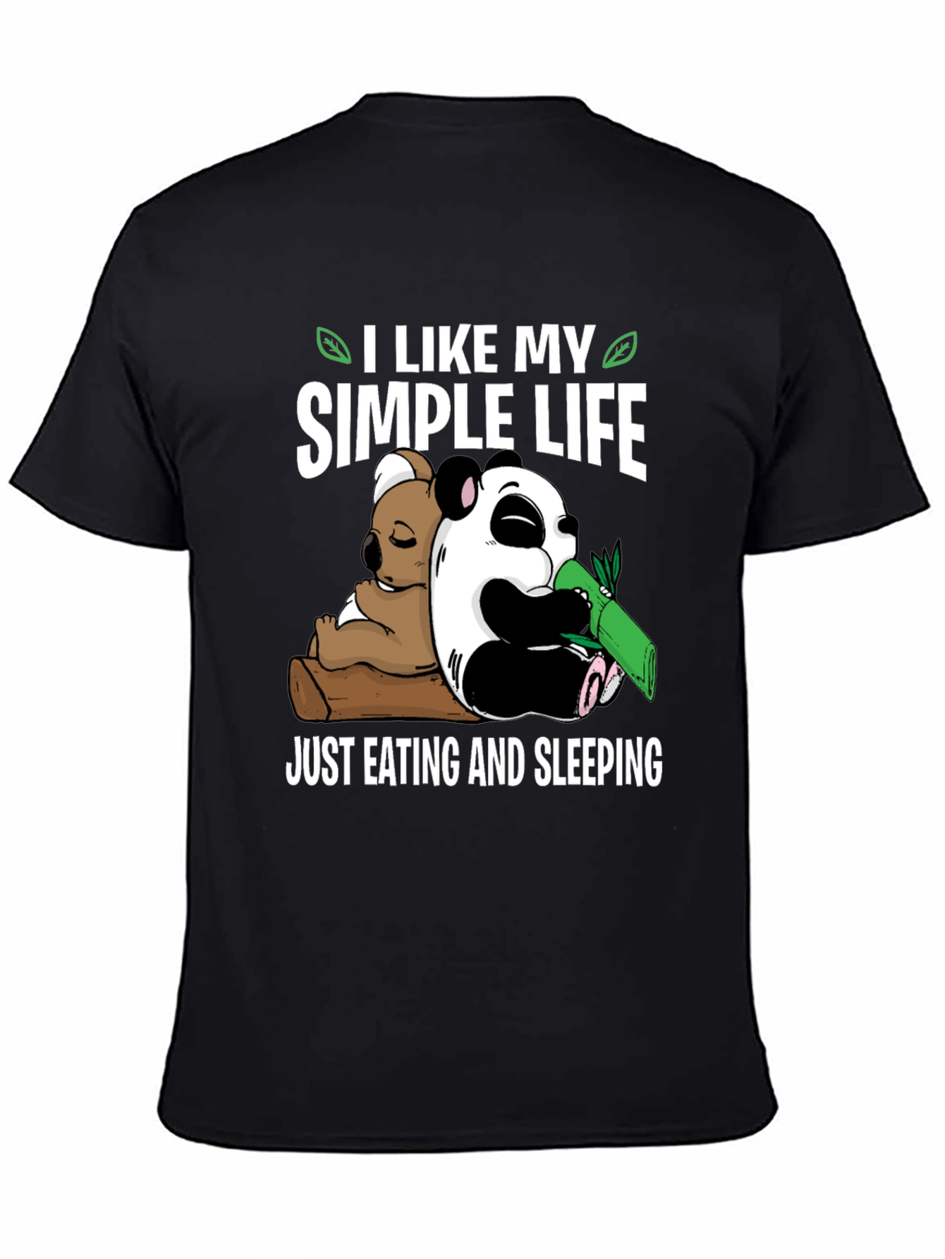 Simple Life Panda Koala Graphic Tee