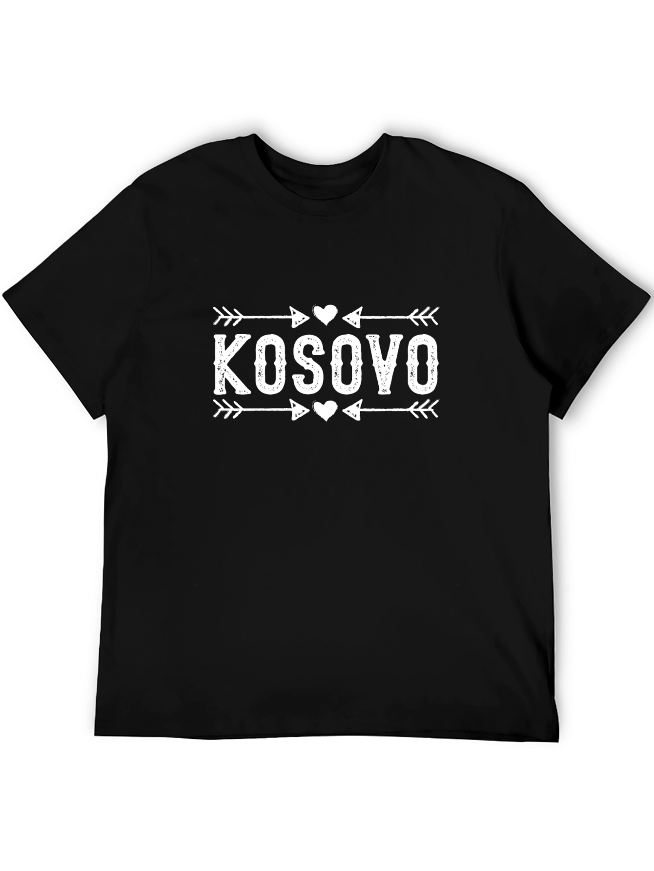 Kosovo Arrow Heart Graphic T-Shirt