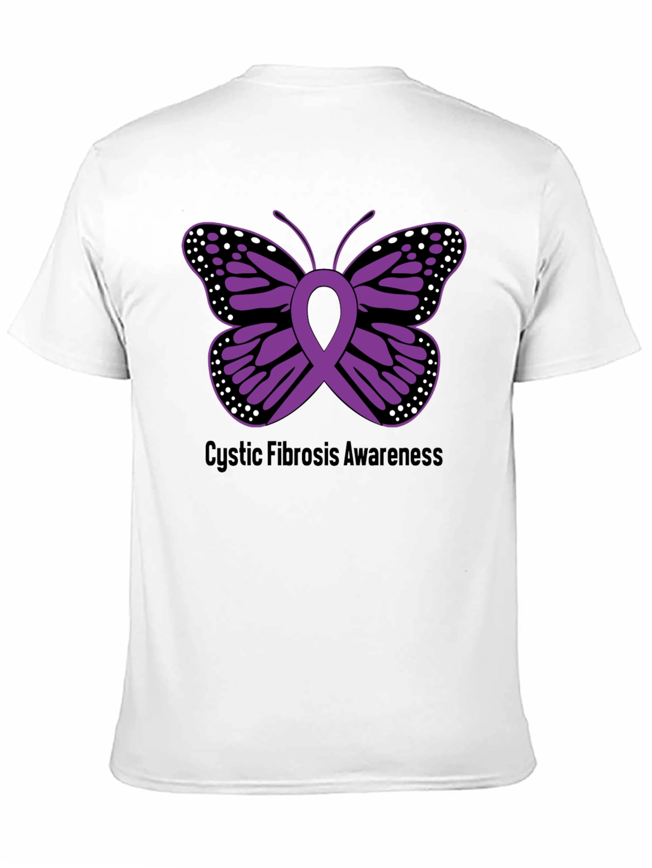 Cystic Fibrosis Awareness Butterfly Ribbon T-Shirt