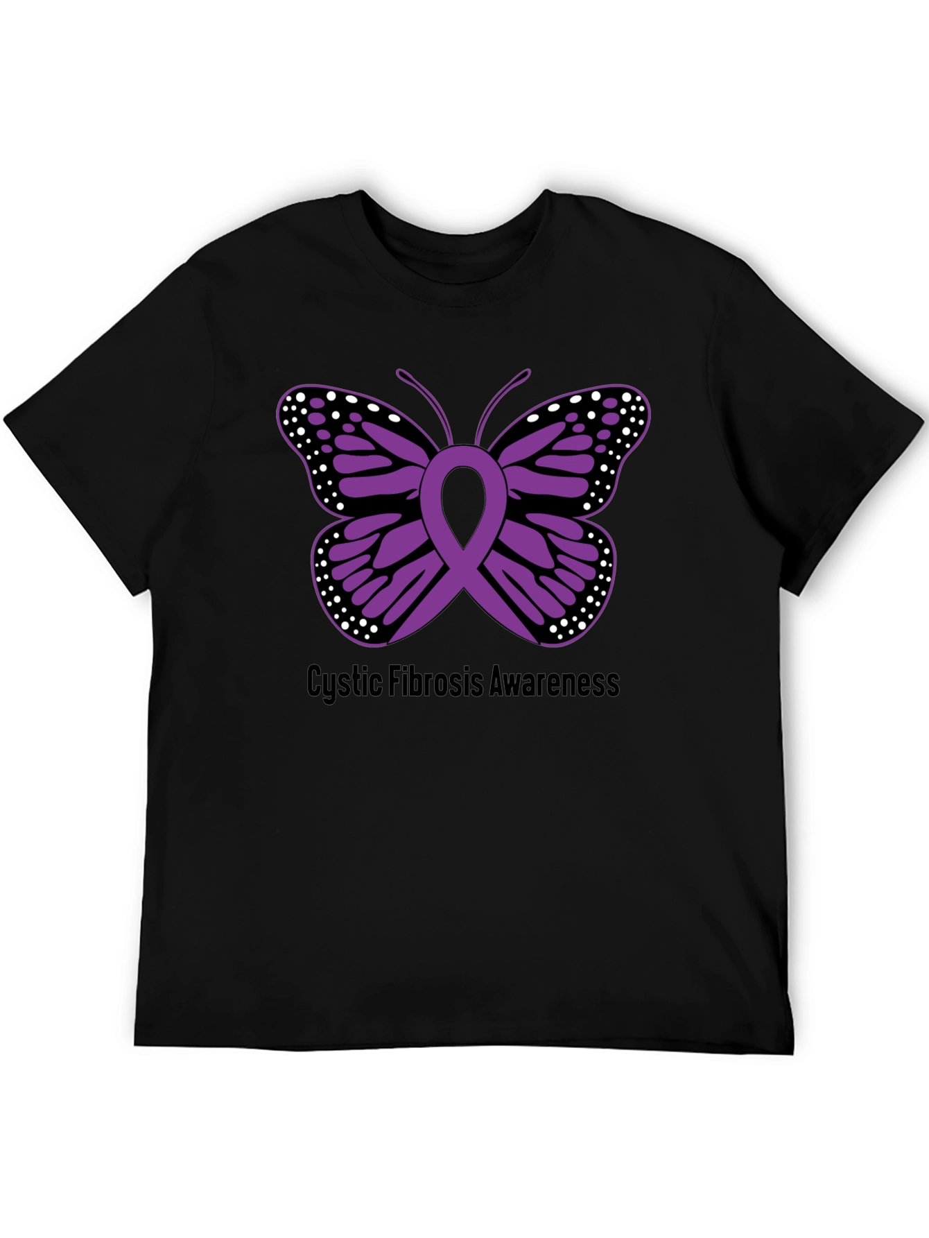 Cystic Fibrosis Awareness Butterfly Ribbon T-Shirt
