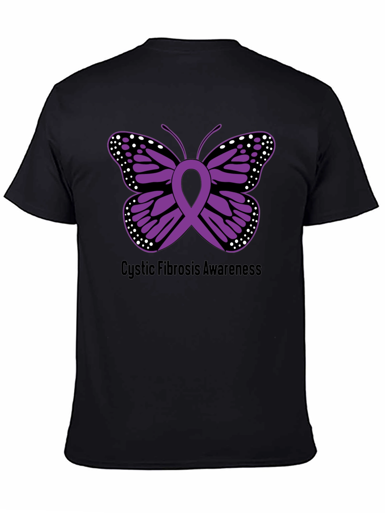Cystic Fibrosis Awareness Butterfly Ribbon T-Shirt