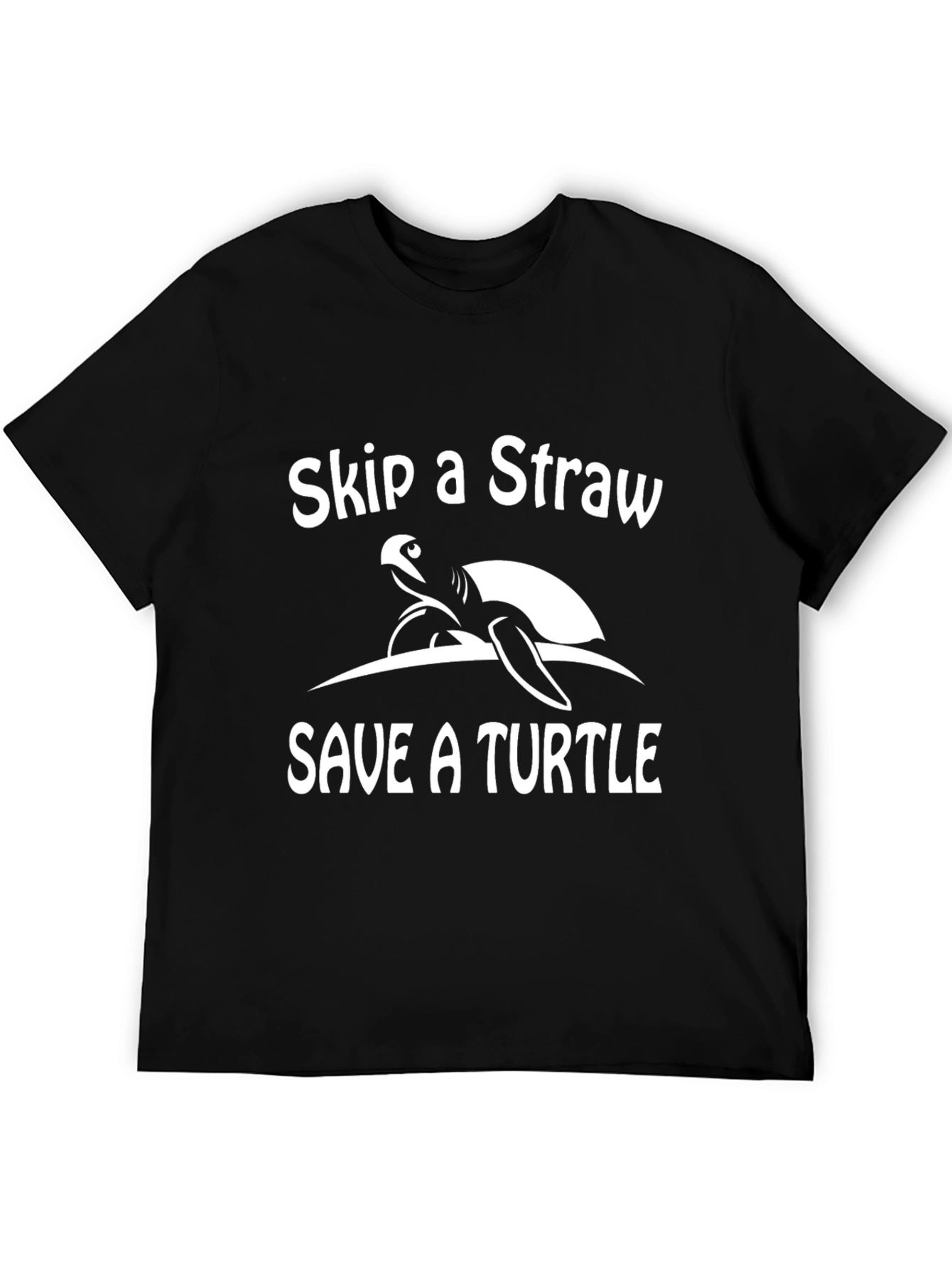 Skip a Straw Save a Turtle Graphic T-Shirt