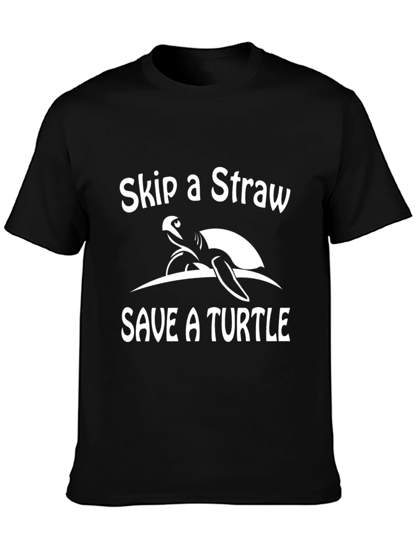 Skip a Straw Save a Turtle Graphic T-Shirt