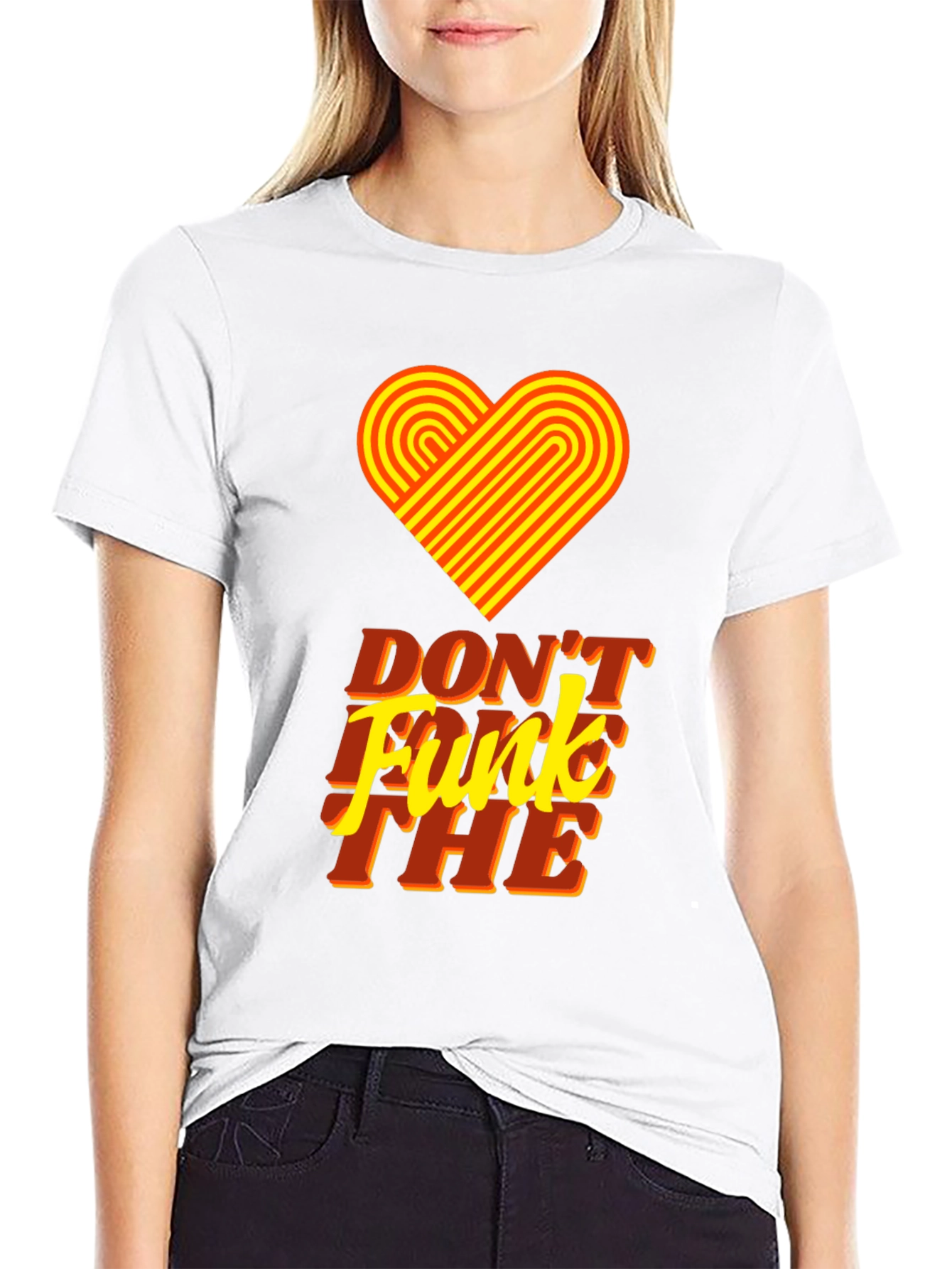 Retro Heart Dont Funk The Graphic Tee