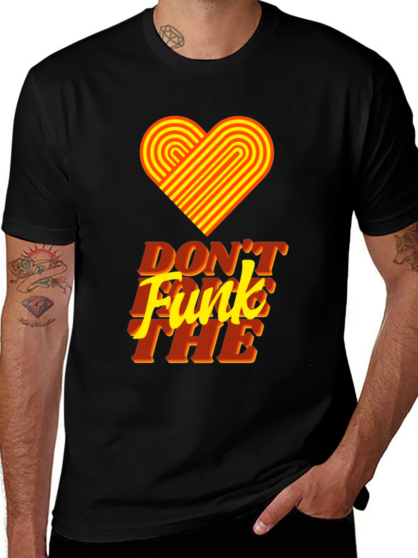 Retro Heart Dont Funk The Graphic Tee