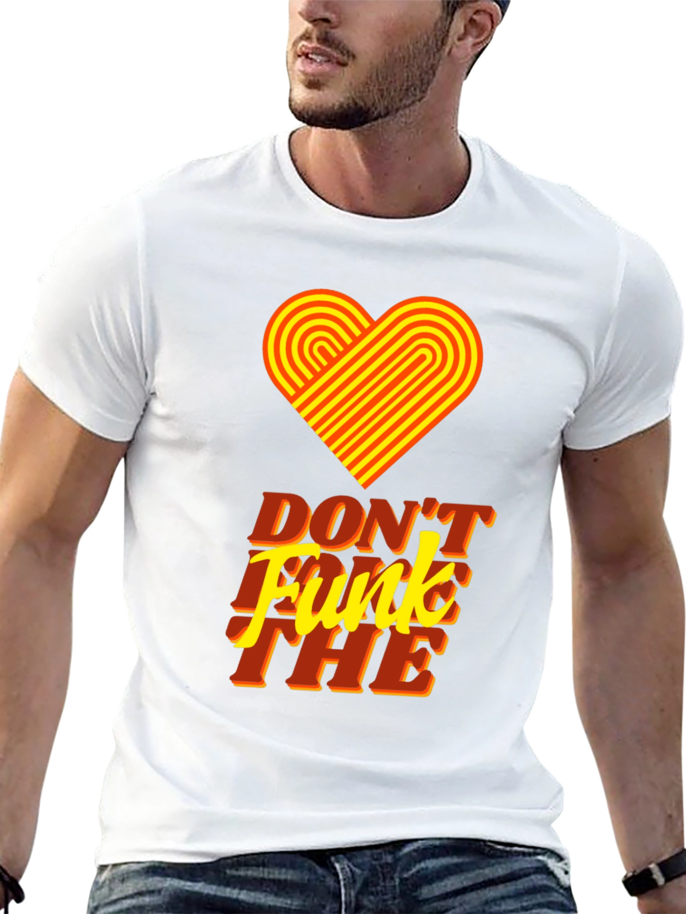 Retro Heart Dont Funk The Graphic Tee