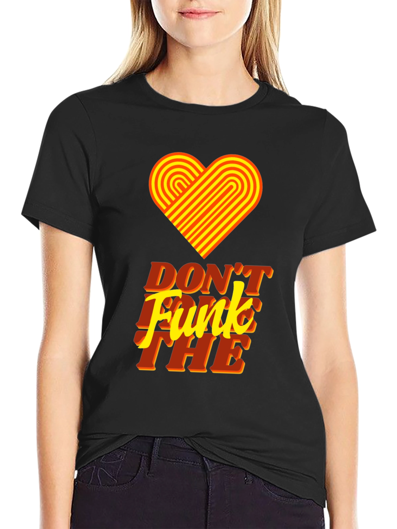 Retro Heart Dont Funk The Graphic Tee