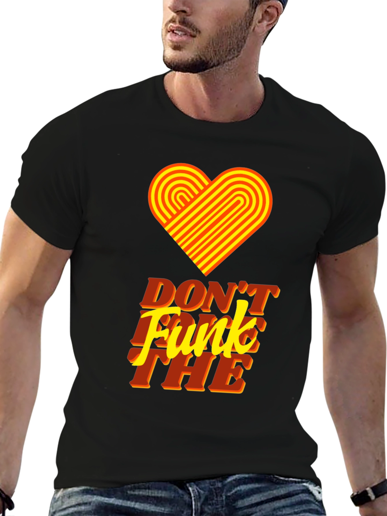 Retro Heart Dont Funk The Graphic Tee
