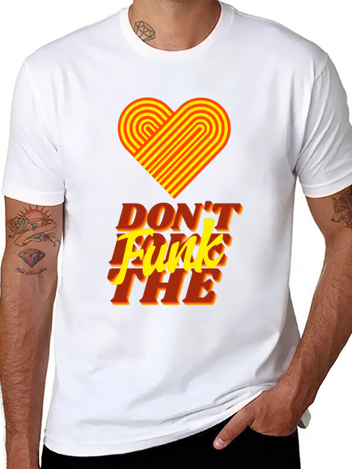 Retro Heart Dont Funk The Graphic Tee