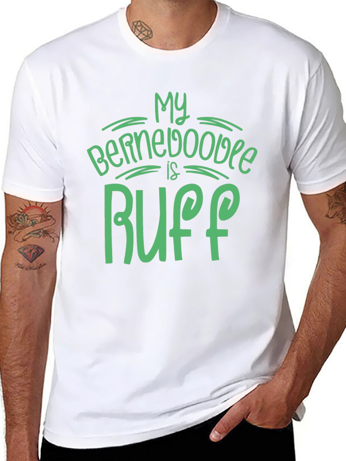 My Bernedoodle is Ruff Graphic T-Shirt