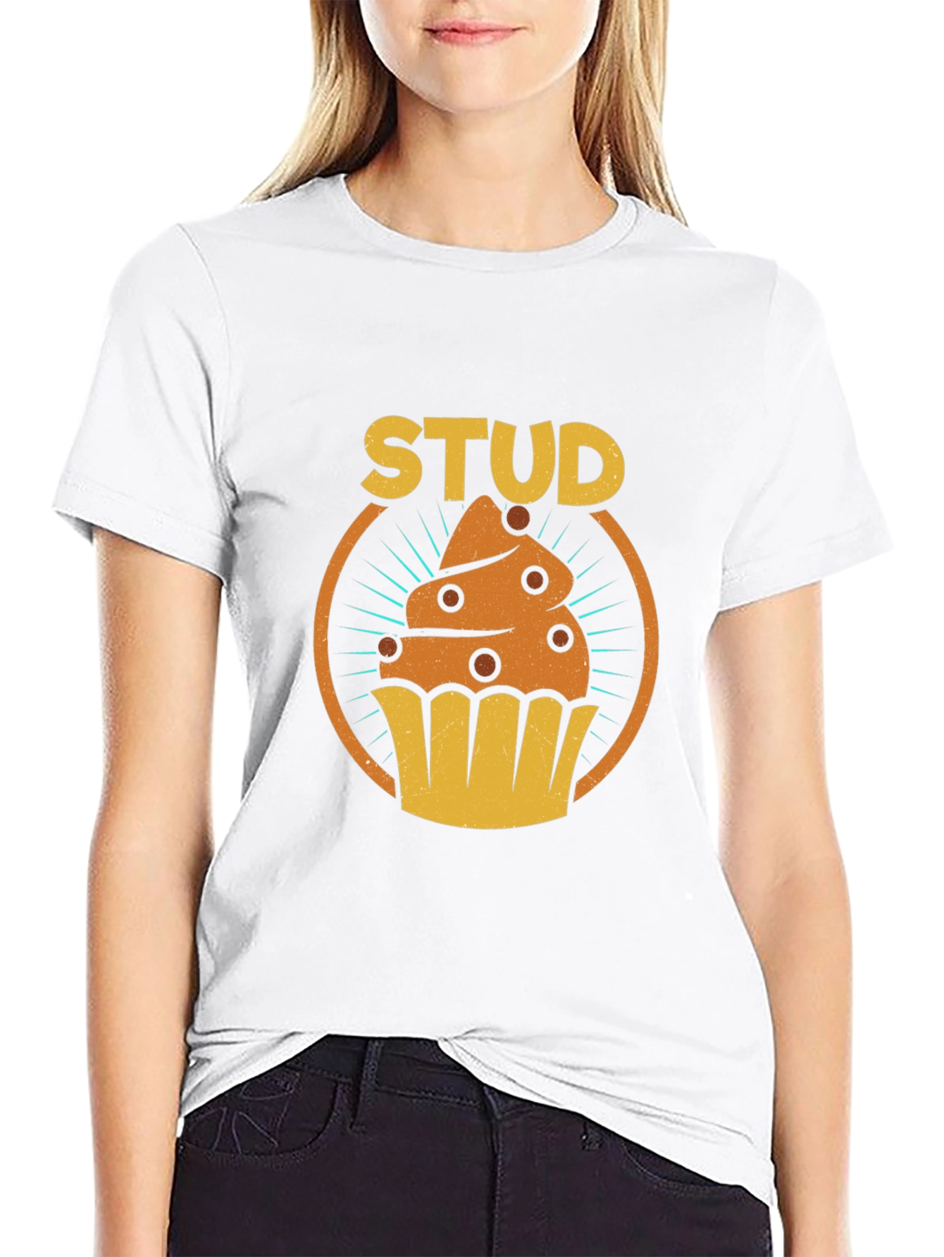 Stud Muffin Graphic Tee - Novelty Mens T-Shirt