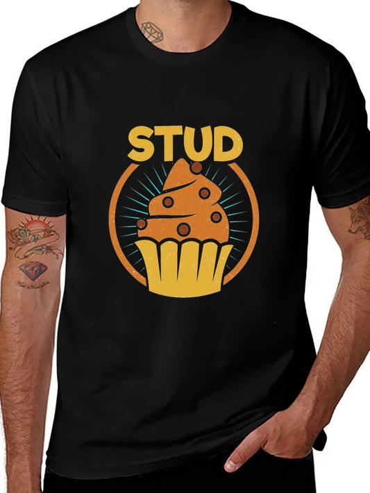 Stud Muffin Graphic Tee - Novelty Mens T-Shirt
